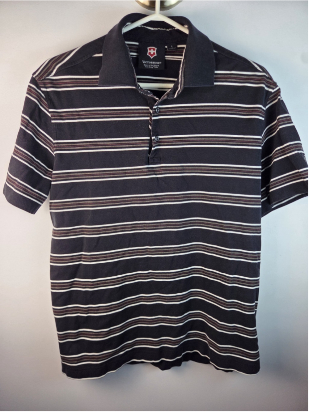 Victorinox Men's Golf Polo Large Black Pre-Owned